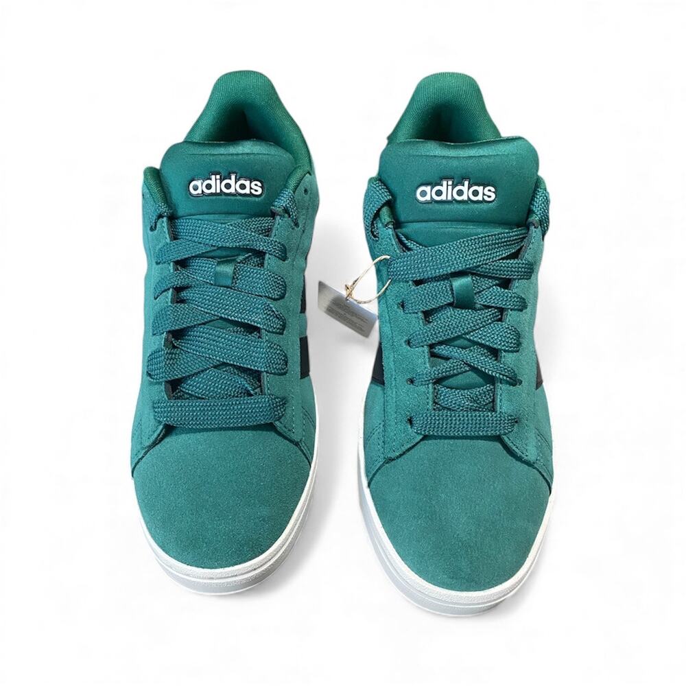 Adidas Grand Court Alpha 00s Men’s 12 Green Black Suede Sneakers IH3847 NEW